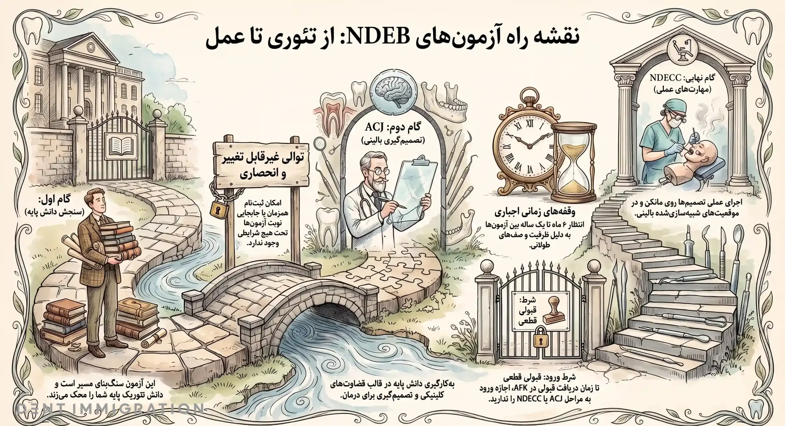ترتیب آزمون های NDEB